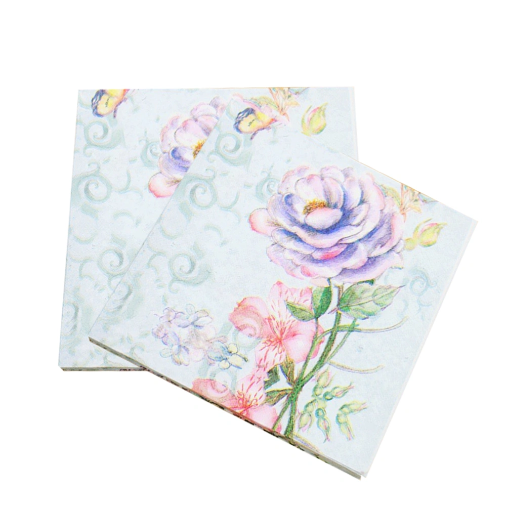 20Pcs Lunch Napkin Printed Napkin Paper for Birthday Dinner Party Favors Supplies