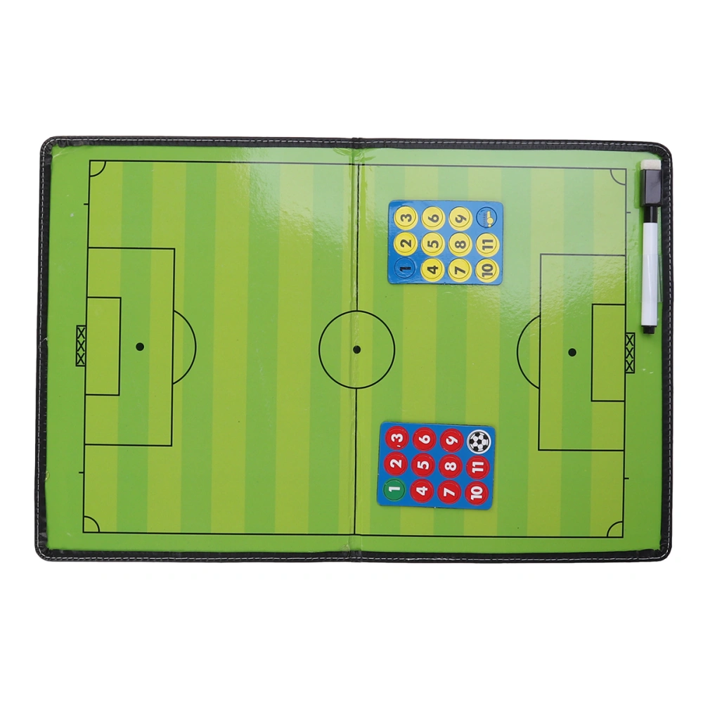 Football Soccer Magnetic Tactic ClipBoard Foldable Coaching Strategy Board Kit Equipment and Portable Tool (Random Style)