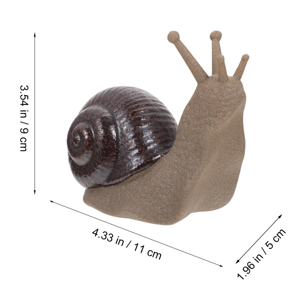 Garden Snail Statue Decorative Animal Figurine Flower Pot Landscape Ornament