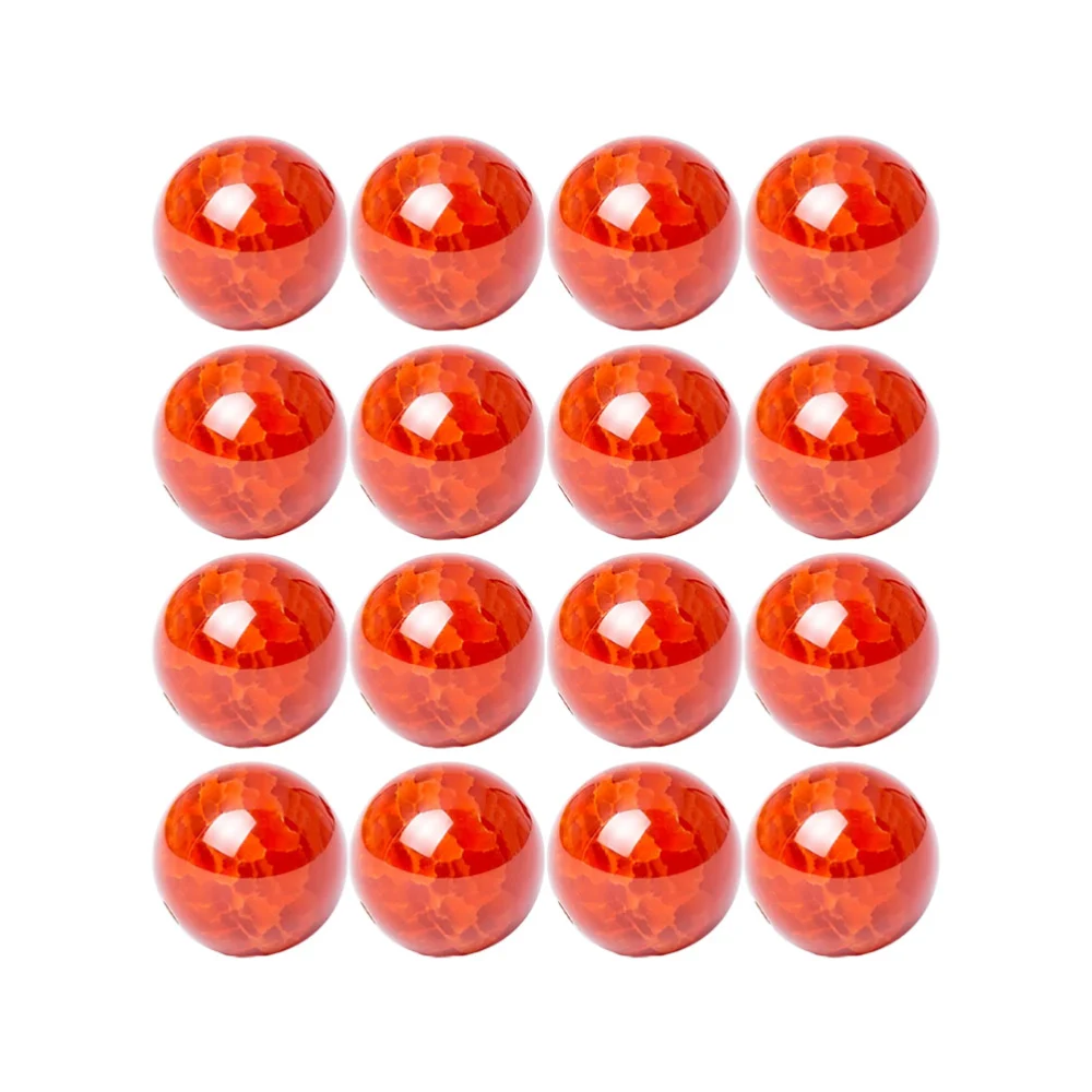 24Pcs DIY Loose Beads Natural Red Dragon Bead Ornament Handmade Jewelry Accessories Round Beads Decor (Red)