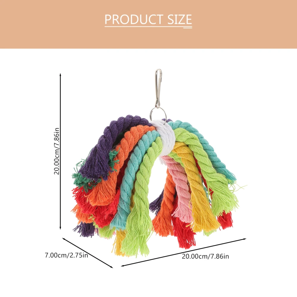 Bird Toy Parrot Toy Bird Biting Rope Toy Bird Cotton Rope Parrot Chewing Toy