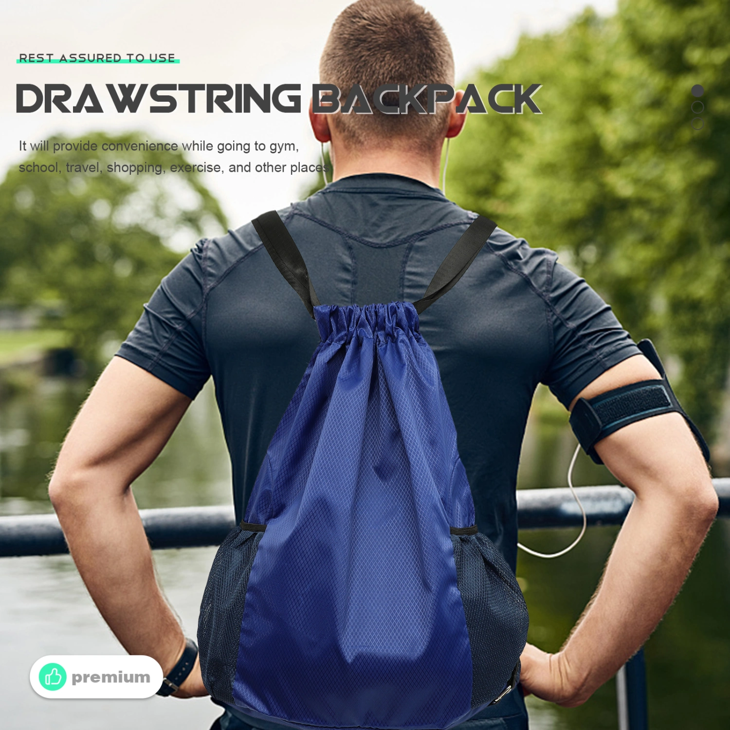 Drawstring Backpack Basketball Backpack Drawstring Sports Backpack Fitness Bag