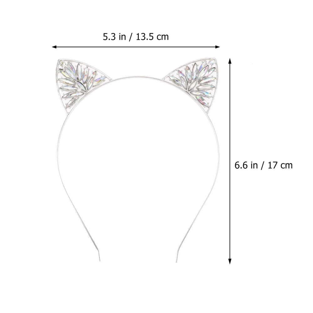 2pcs Cat Ears Headbands Adorable Glitter Headbands Ear Hair Accessories for Girls