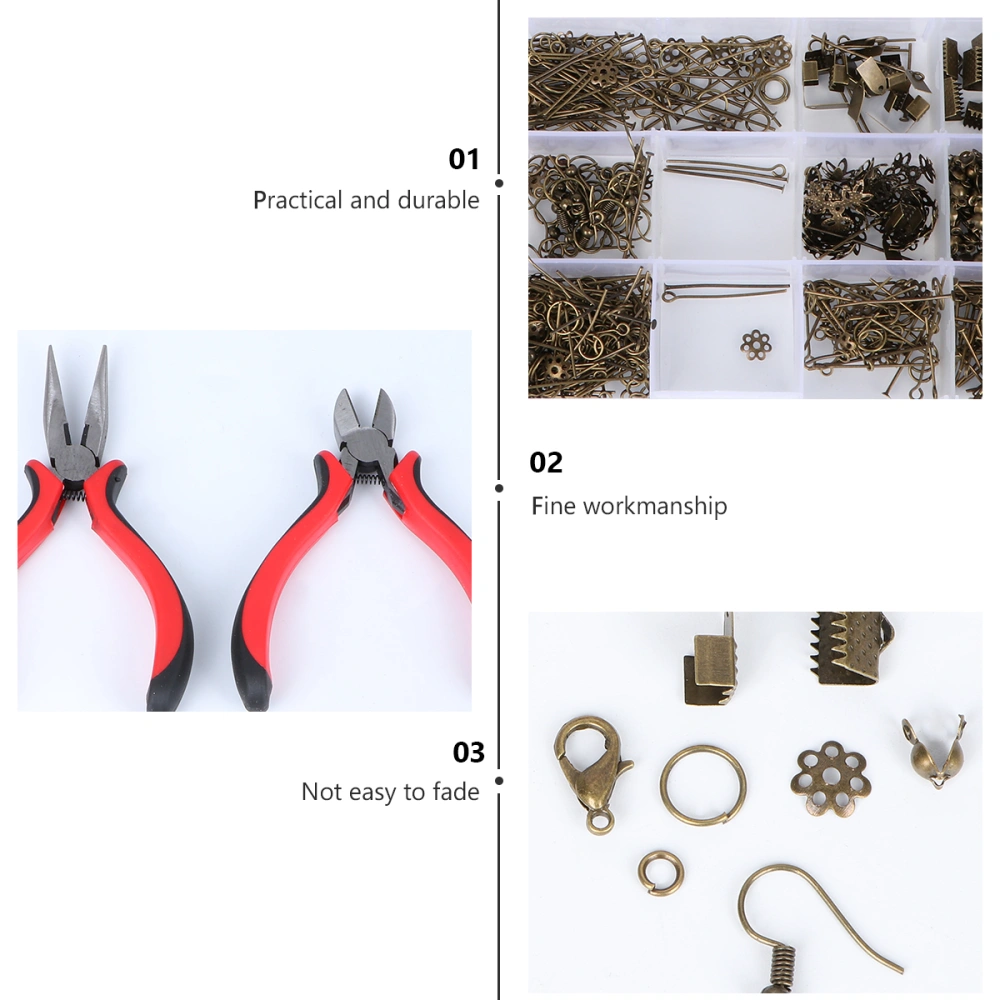 768pcs DIY Accessories Boxed Materials Needle Ring Buckles Pliers Tweezers