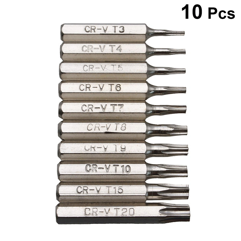 10PCS 4MM Small Size Practical Surface Plating Electric Screwdriver Bits Head