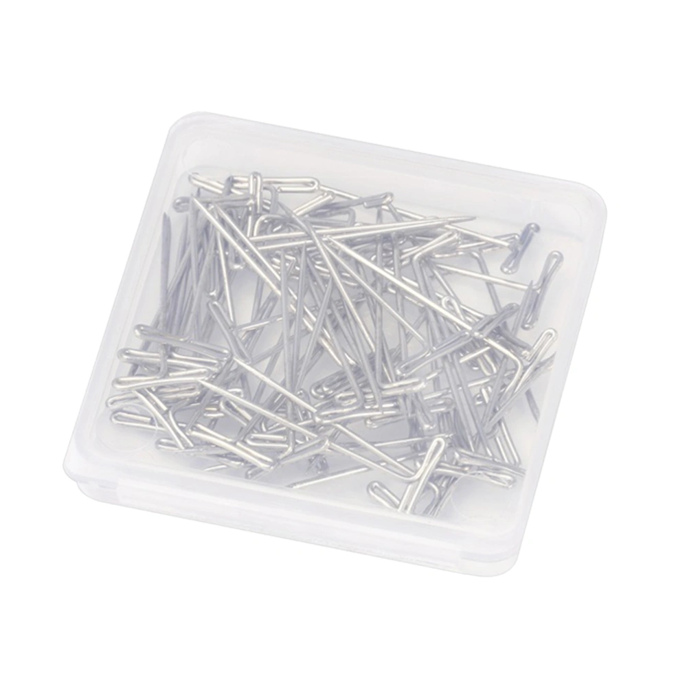 50pcs 27mm Wig Making Set Stainless Steel Wig T with Plastic Box for Wigs Sewing Blocking and Knitting