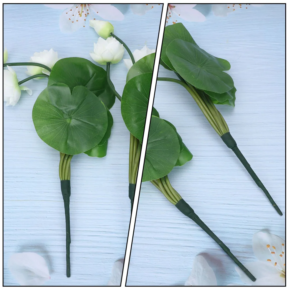 3Pcs Artificial Flower Fake Lotus Ornament Silk Flower Plants for Home