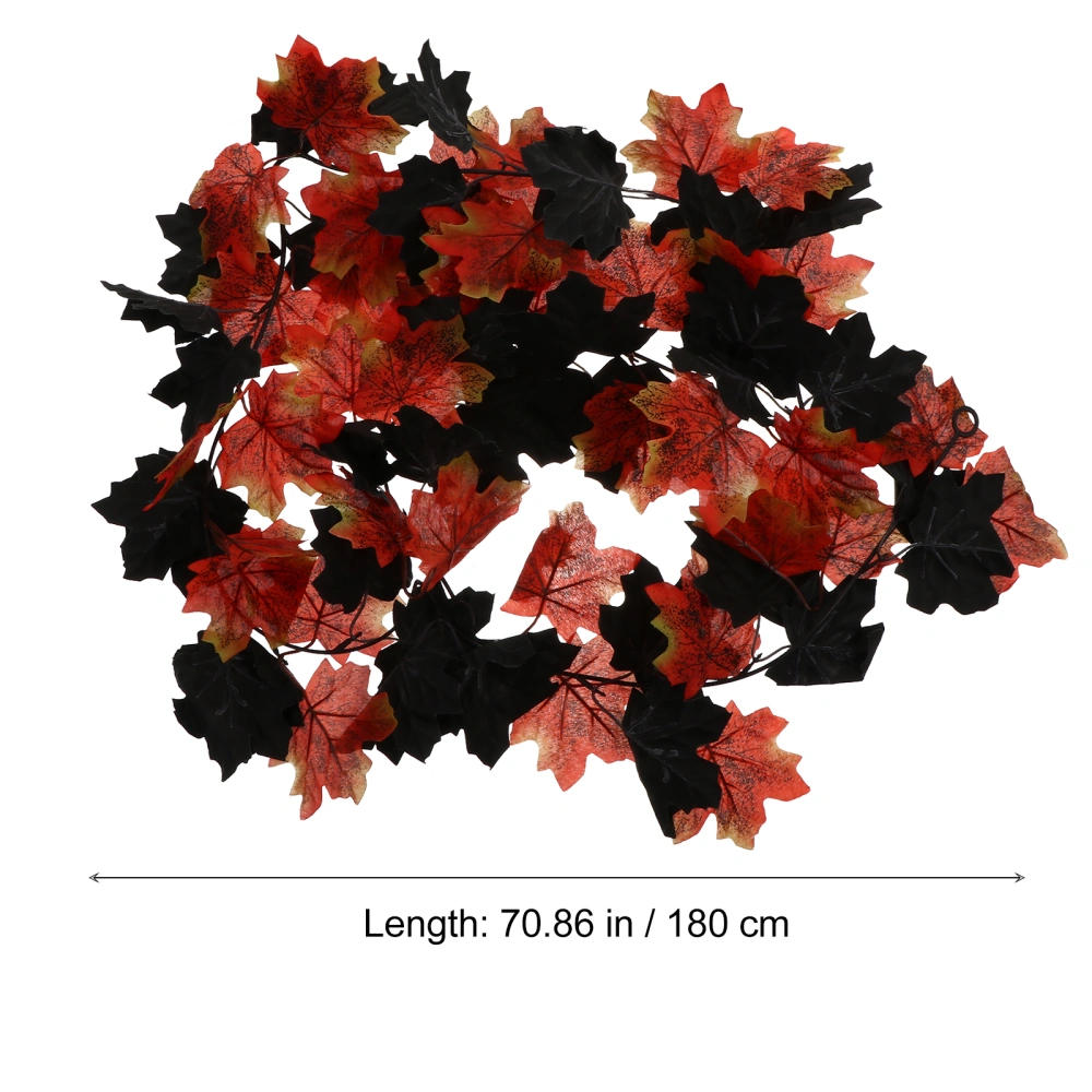 1pc Halloween Hanging Maple Leaves Garland Wall Decoration (Assorted Color)