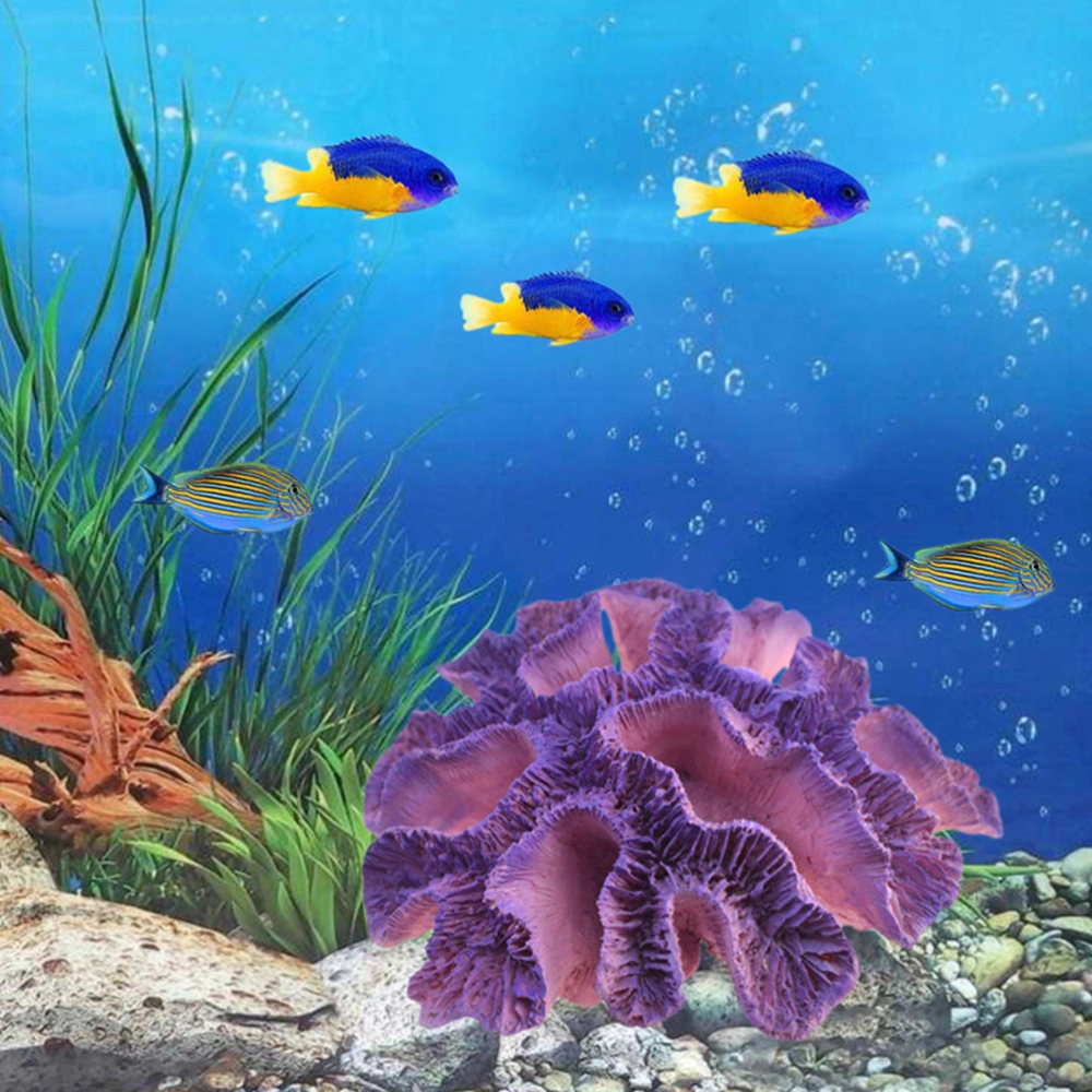 Lifelike Coral Reef Aquarium Resin Craft Landscape Layout Decoration Artificial Coral Ornament for Fish Tank 