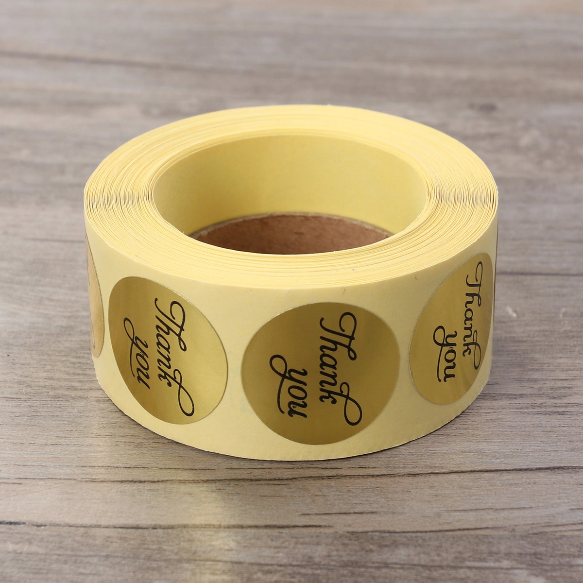 500 Sheets/Volume Thank You Letters Round Golden Label Sealing Stickers Roll Decals Gift Decor for Festival Thanksgiving