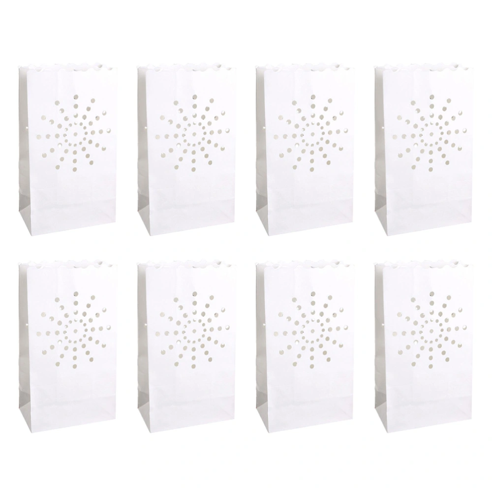 30pcs Paper Hollow out Candle Bags Tea Light Luminary Bag Party Decor for Wedding Xmas Garden (Sun)