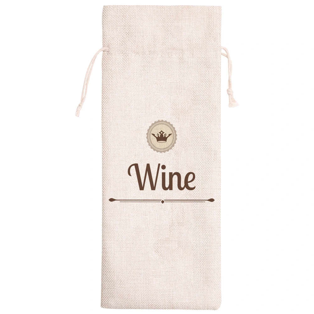 6pcs Wine Bottle Wrapping Bags Drawstring Wine Bottle Bags Champagne Packing Bags