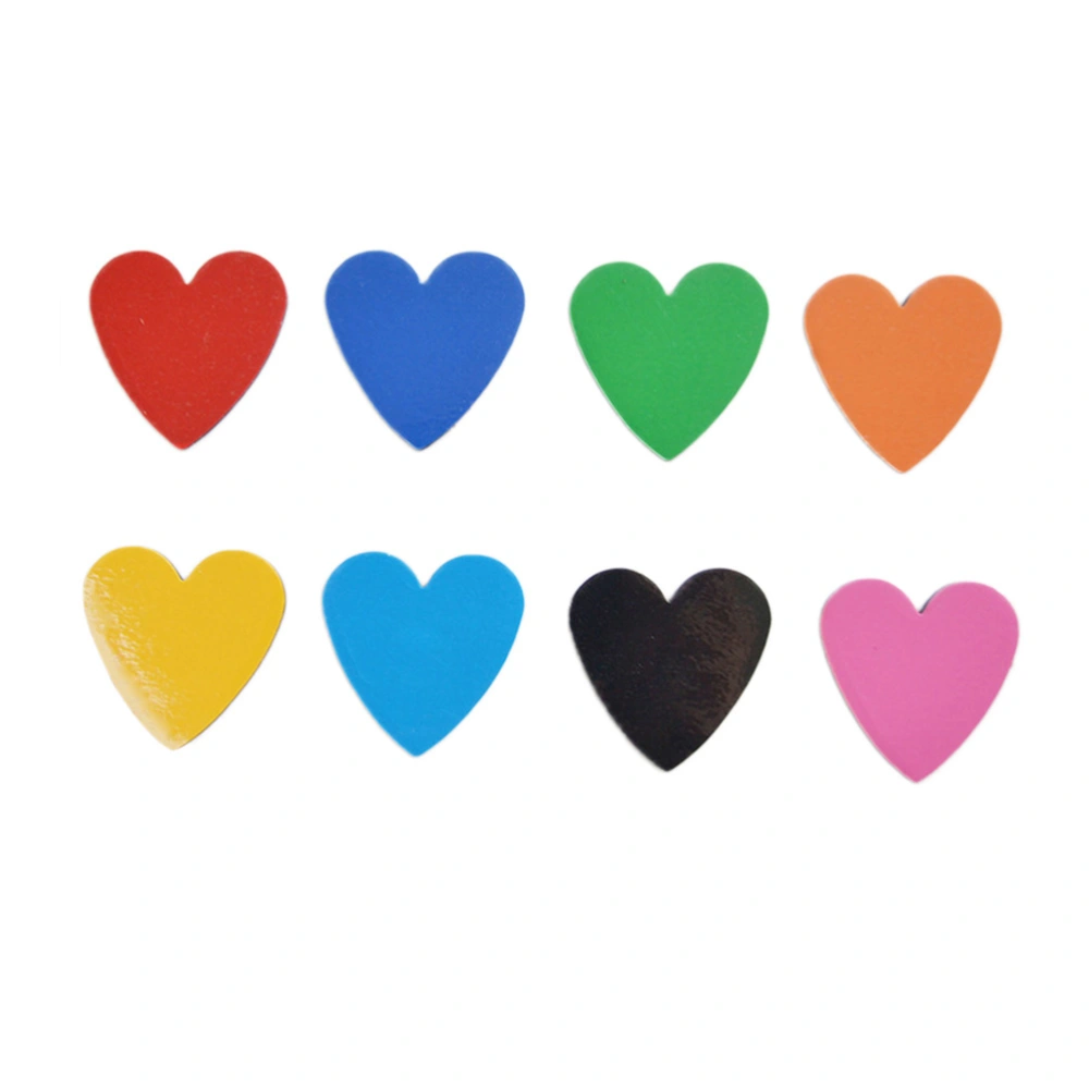 12PCS 30 x 2.2 mm Lovely Color Heart Magnetic Stickers Fridge Magnets Board Stickers Children Toys(Red, Blue, Black, Yellow, Pink and Green)