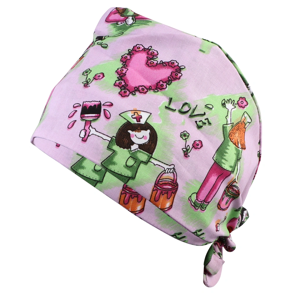 Stylish Printed Hat Unique Cotton Useful Dust-proof Practical Working Hat for Daily Use