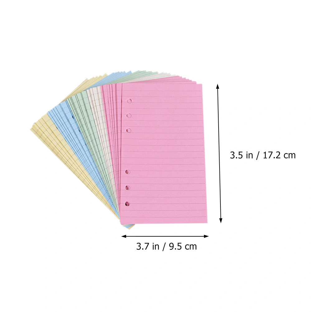2pcs Six-hole Loose Leaf Paper A6 Notepad Replacement Paper Filler Paper