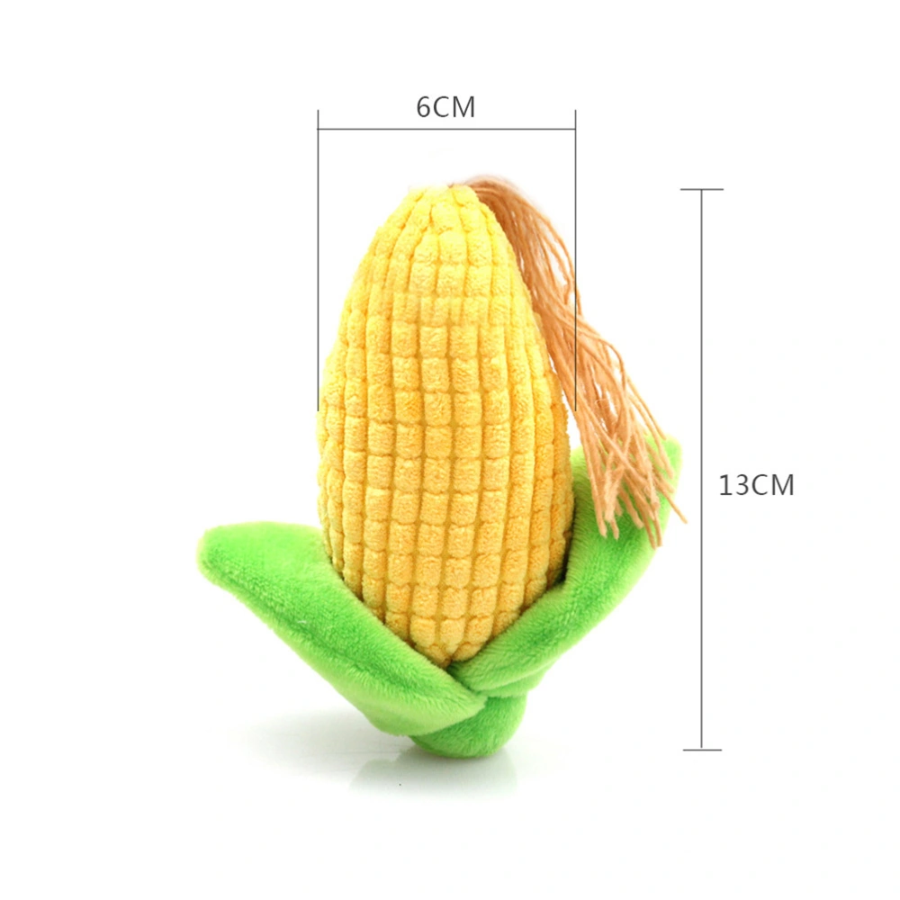 BB Sound Toy Funny Playing Doll Creative Pet Toy Bite Toys Plush Corn Toy Pet Supplies (Corn)