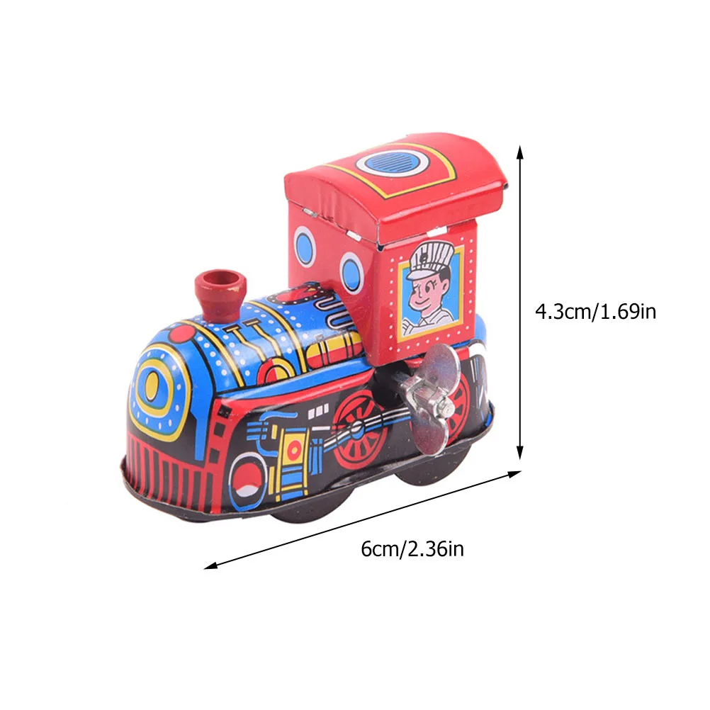 Vintage Tin Toy Children Clockwork Train Toy Antique Scene  Toy