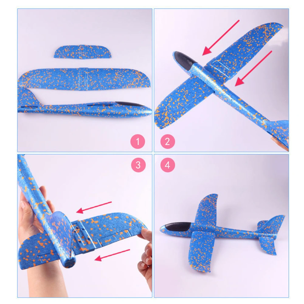 2pcs Airplane Model Manual Throwing Whirly Flying Glider Planes for Children Kids Playing