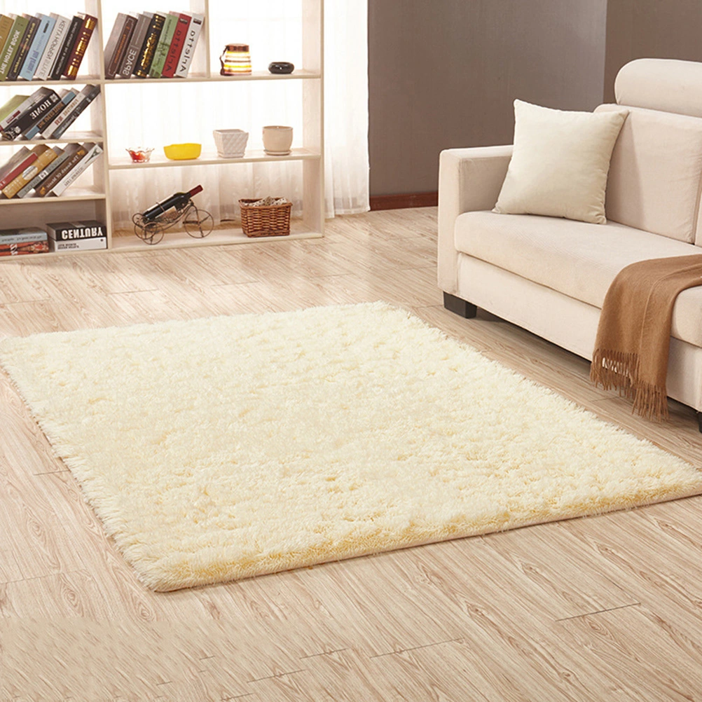 Modern Rugs Living Room Carpet Bedroom Rug for Children Play Solid Home Decorator Floor Mat Carpet 40x60cm (Cream-coloured)
