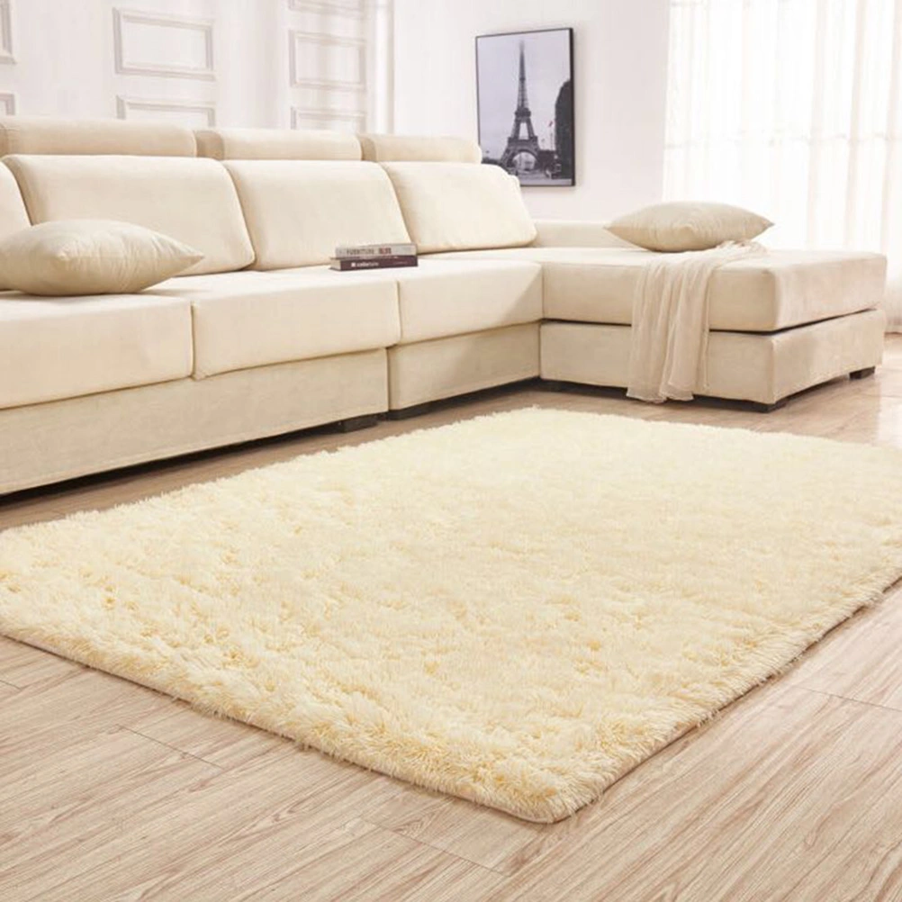 Modern Rugs Living Room Carpet Bedroom Rug for Children Play Solid Home Decorator Floor Mat Carpet 40x60cm (Cream-coloured)