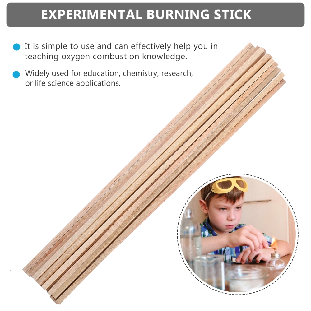 20Pcs Wood Rods Sticks Oxygen Combustion Experimental Teaching Instrument