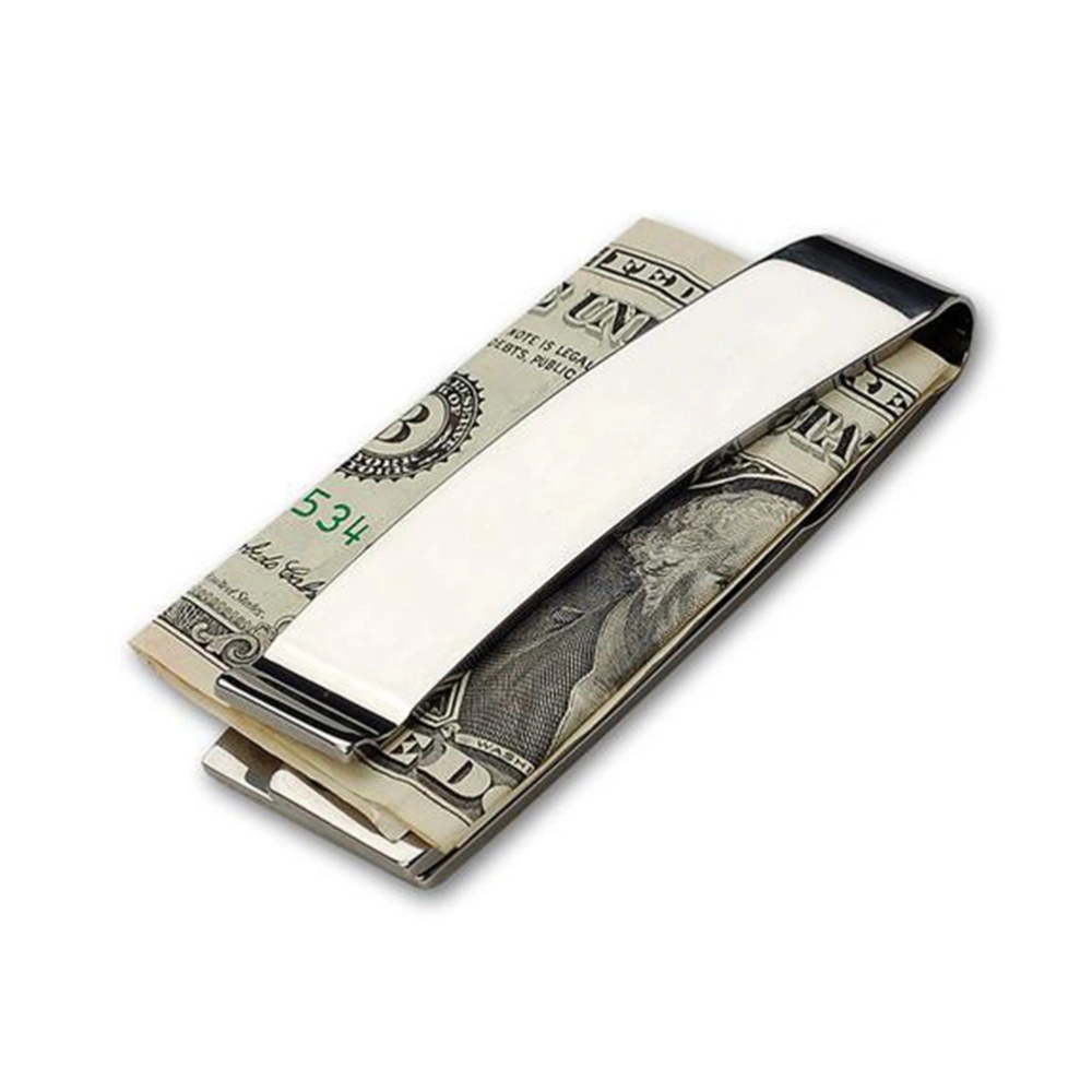 1pcs Stainless Steel Money Wallet Clips Multi-function Folding Banknote Clips Metal Money Folder Credit Holder with Cutter