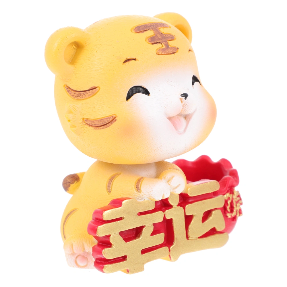 1PC Adorable Resin Tiger Ornament Photograph Props Tiger Desktop Adornment