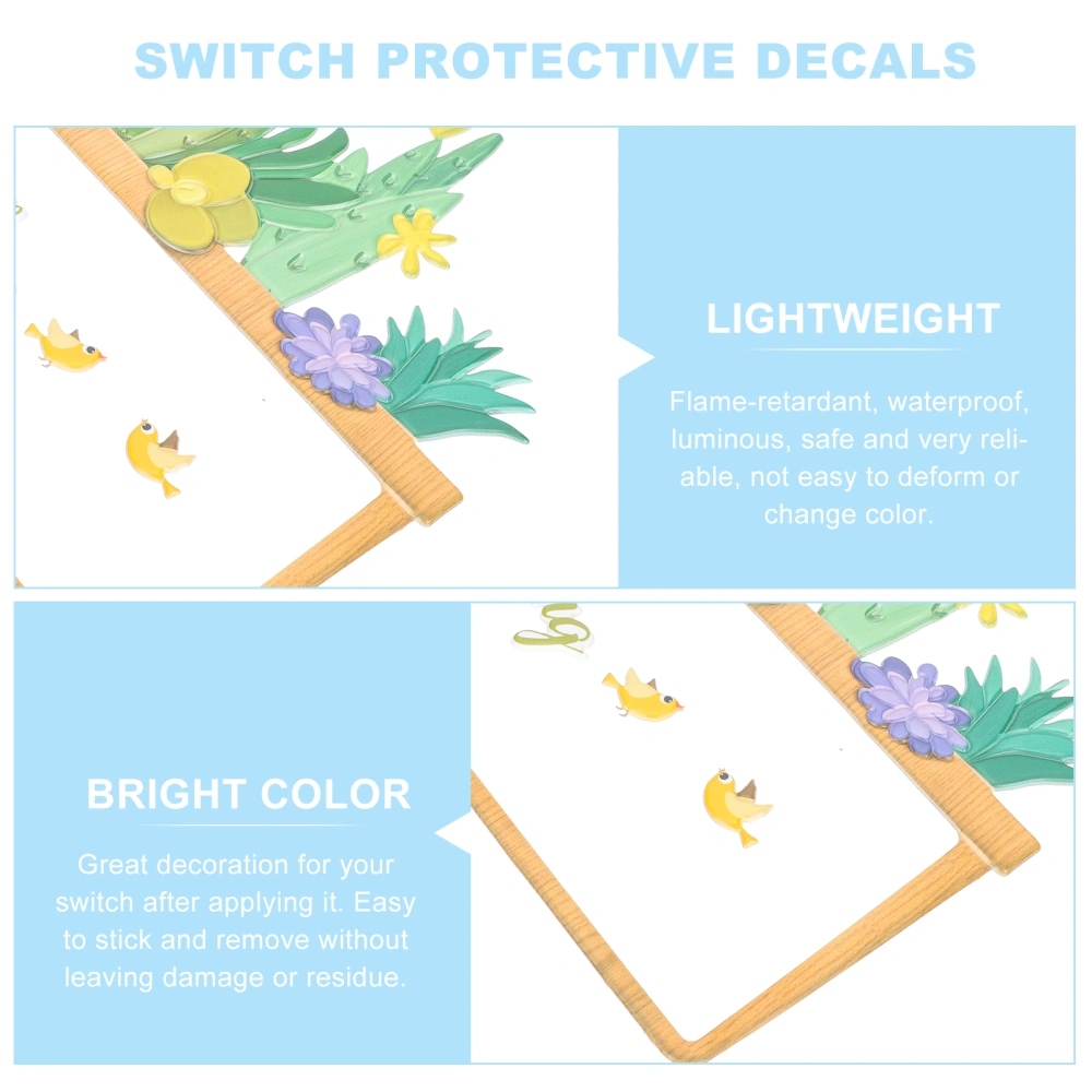 Protective Luminous Switch Cover Lovely Switch Sticker for Bedroom Use