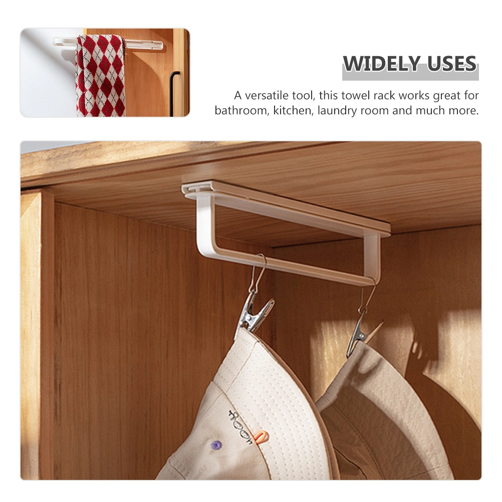 Bathroom Towel Rack Self Adhesive Bath Towel Shelf Wall Mount Towel Holder