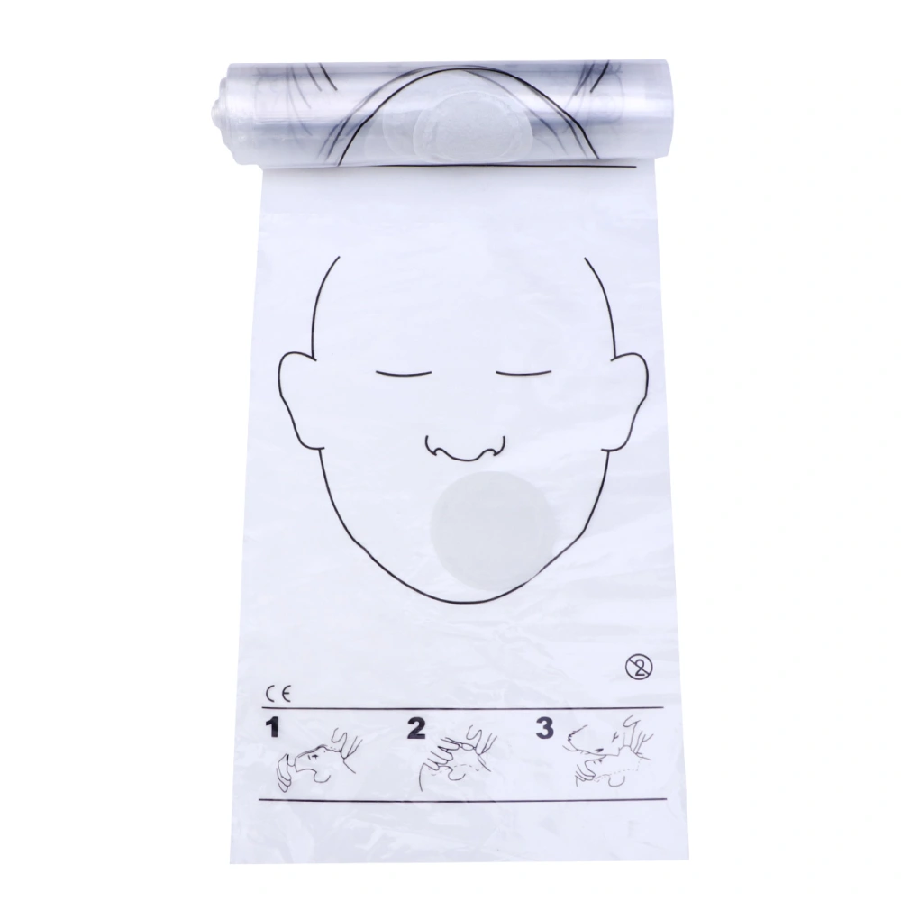 1 Roll of Disposable CPR Shield Artificial Respiration Isolation Mask Mouth To Mouth Shield (36Pcs/Roll)