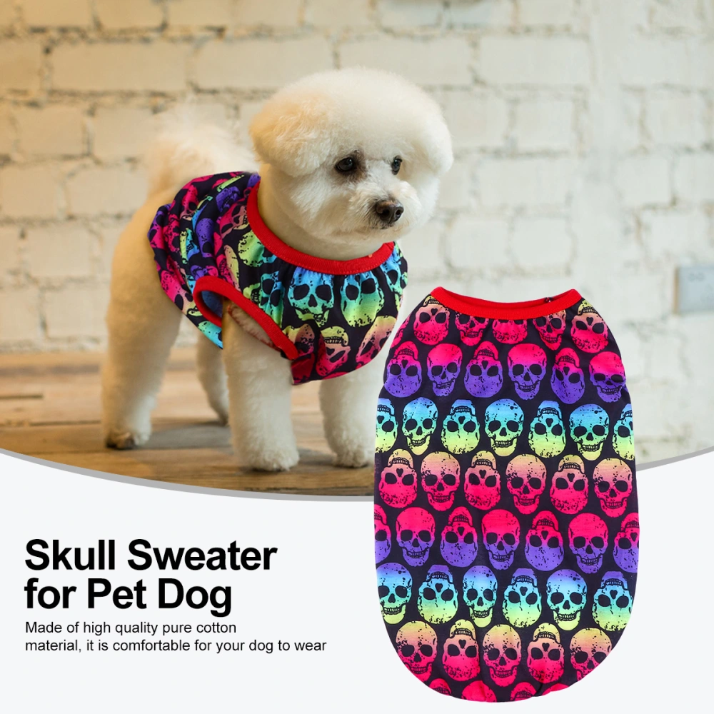 Lovely Skull Printed Sweater Outerwear Warm Clothes Cosplay Clothes for Dog