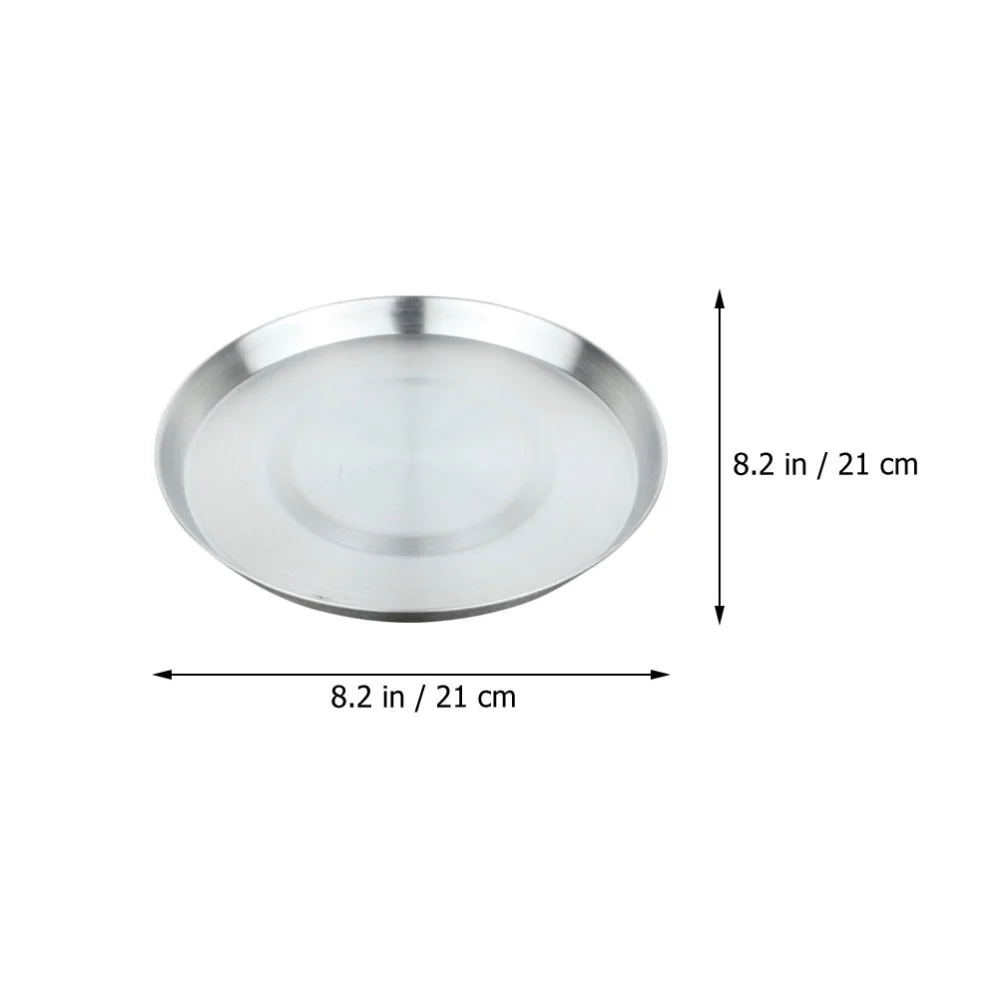 Stainless Steel Plate Restaurant Anti-rust Dessert Plate Multi-purpose Food Tray