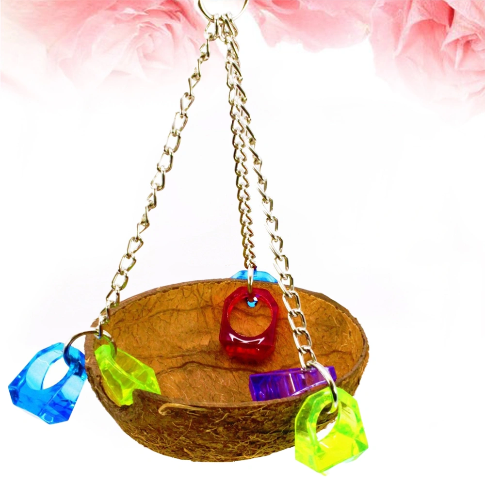 Coconut Shell Nest Adorable Bird Nest Creative Pet Hanging Basket Sleeping Bed for Pet Bird Parrot