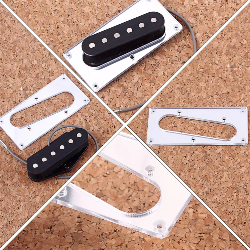 Electric Guitar Conversion Pickup Mounting Ring Pickup Protective Cover (Silver)