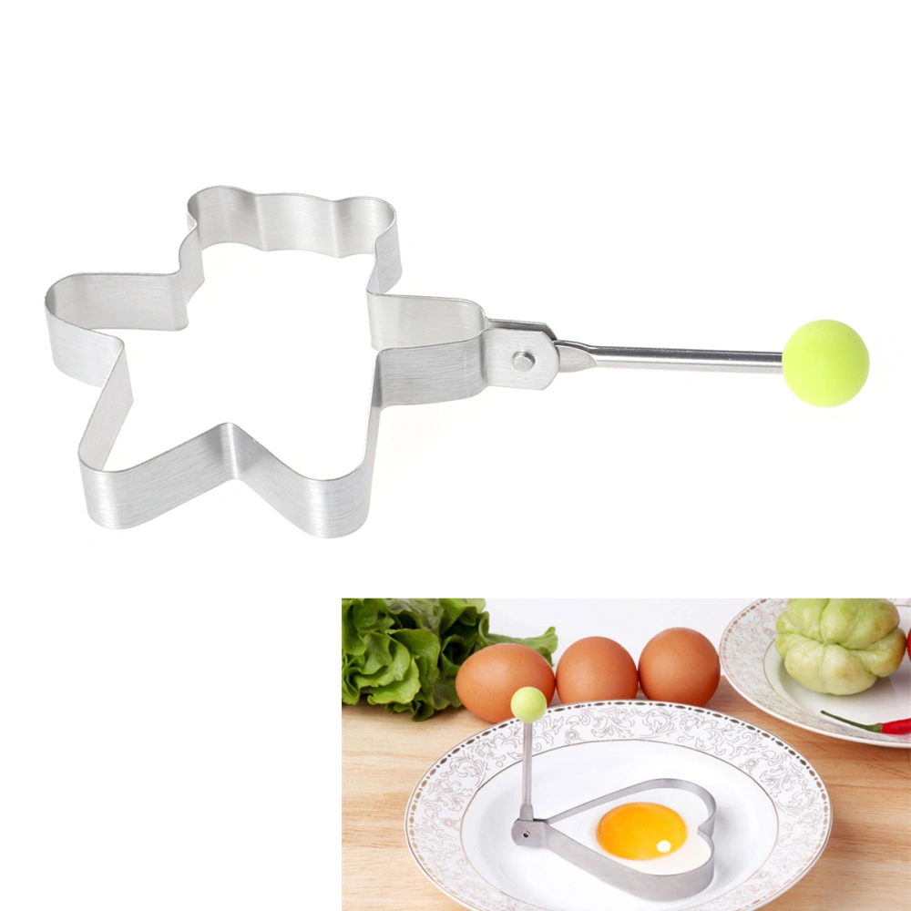 Stainless Steel Omelette Egg Frying Mold Fried Egg Shaper Pancake Mould DIY Kitchen Cooking Tools (Little Bear)