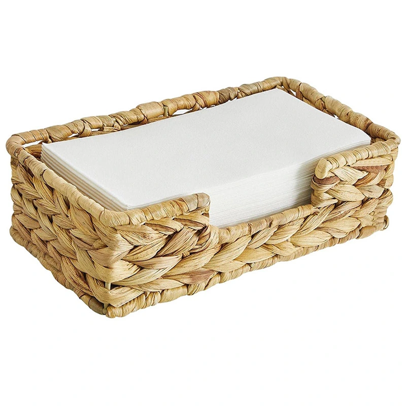 Household Tissue Storage Box Creative Water Hyacinth Woven Storage Holder Desktop Storage Basket