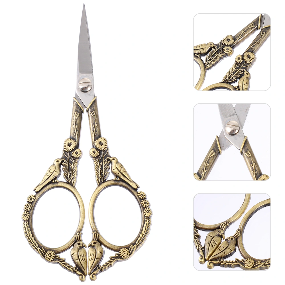 Retro Bird Design Scissors Stainless Steel Scissors Professional Tailor Scissors