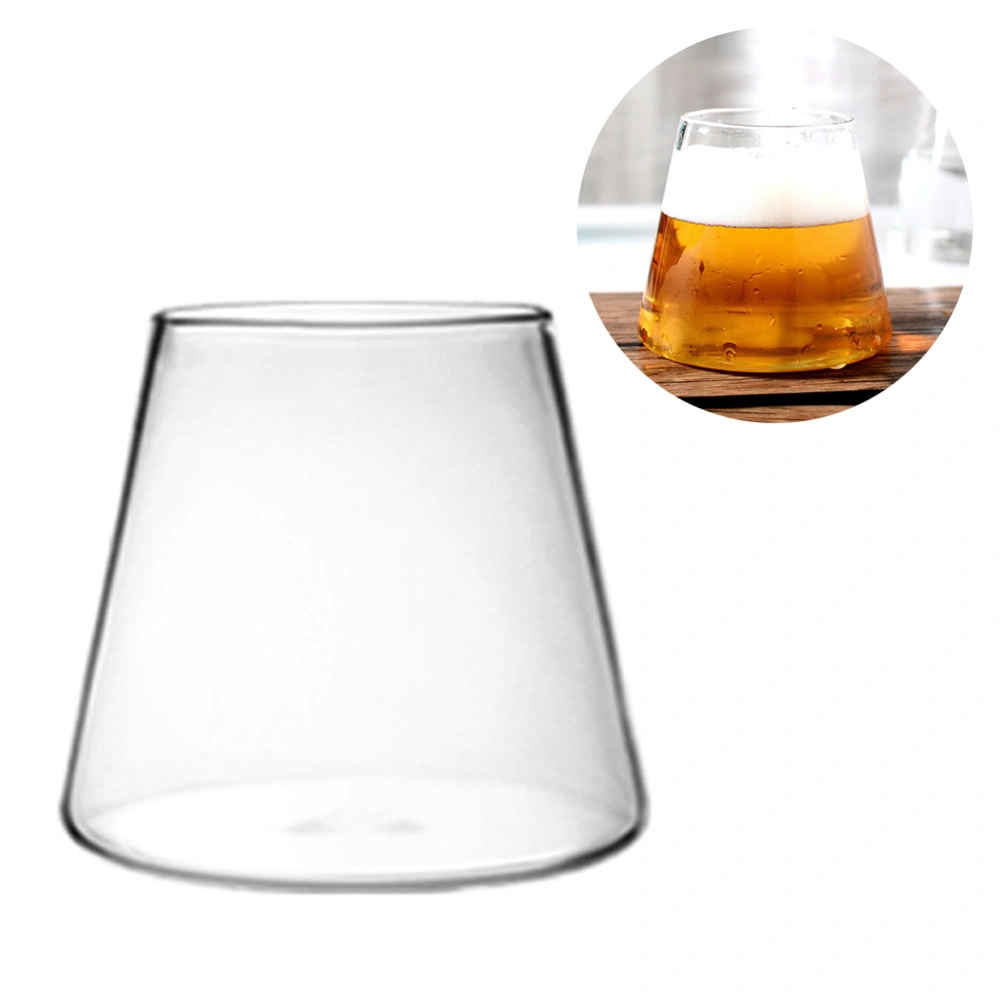 Creative Glass Cup Transparent Beer Drinking Cup Practical Juice Cocktail Cup for Home Kitchen Restaurant Bar