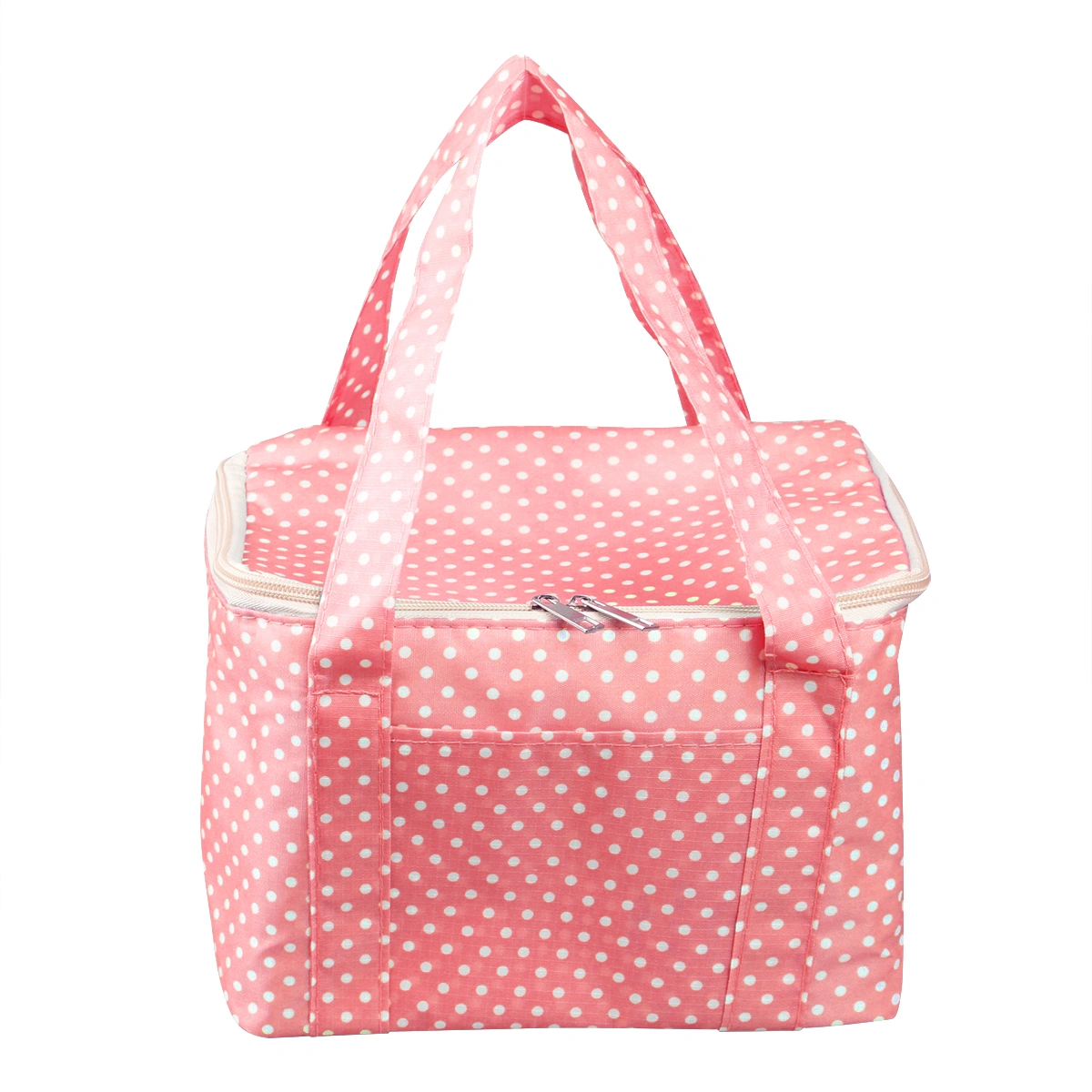 Heat Insulation Bento Package Oxford Cloth Lunch Tote Bag Portable Food Container Bag Storage Bag Picnic Bags (Pink Dot)