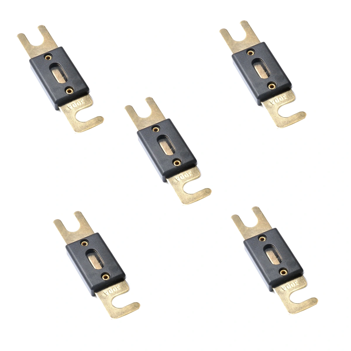 5pcs ANL Fuses 300 Amp Gold Plated