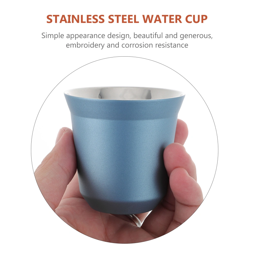 Stainless Steel Water Mug Double-deck Coffee Cup Heat Insulation Water Drinking Cup