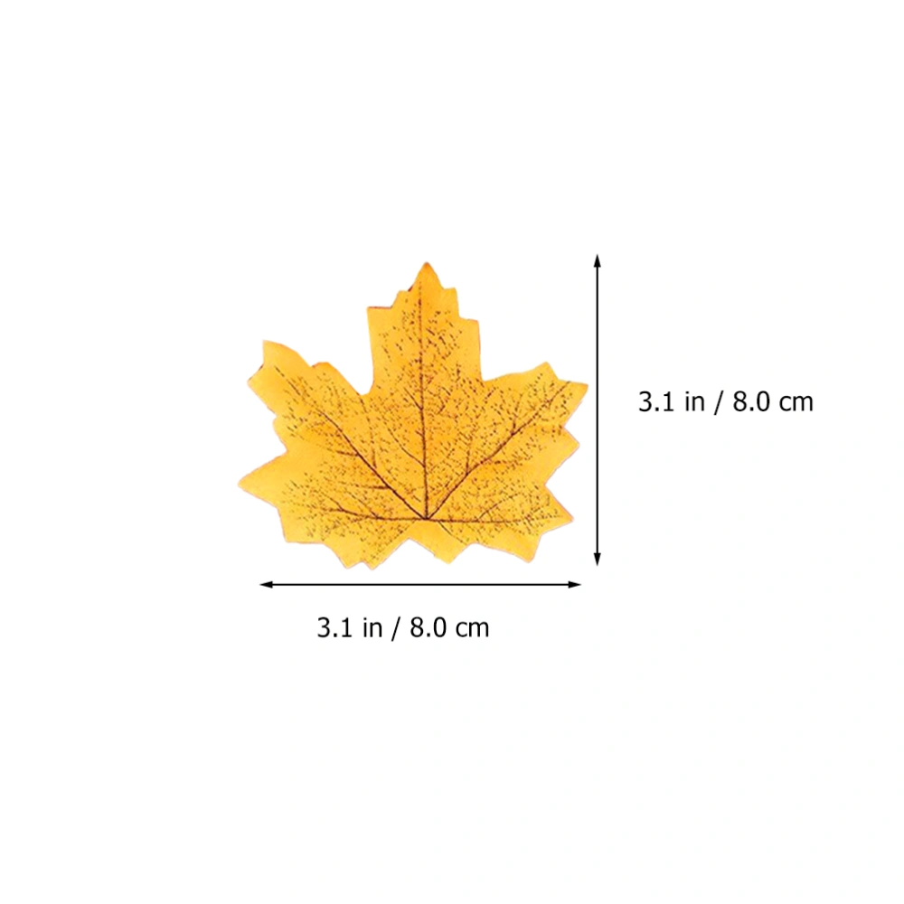 200Pcs Artificial Maple Leaves Thanksgiving Autumn Leaves Wedding Party Decor