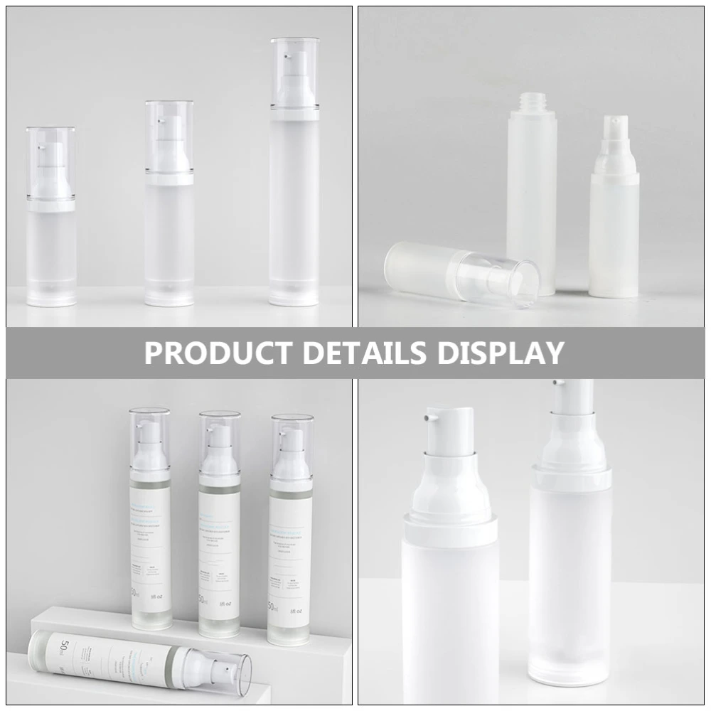 4pcs 20ml Airless Pump Bottle Travel Cosmetic Dispenser Matte Lotion Bottles