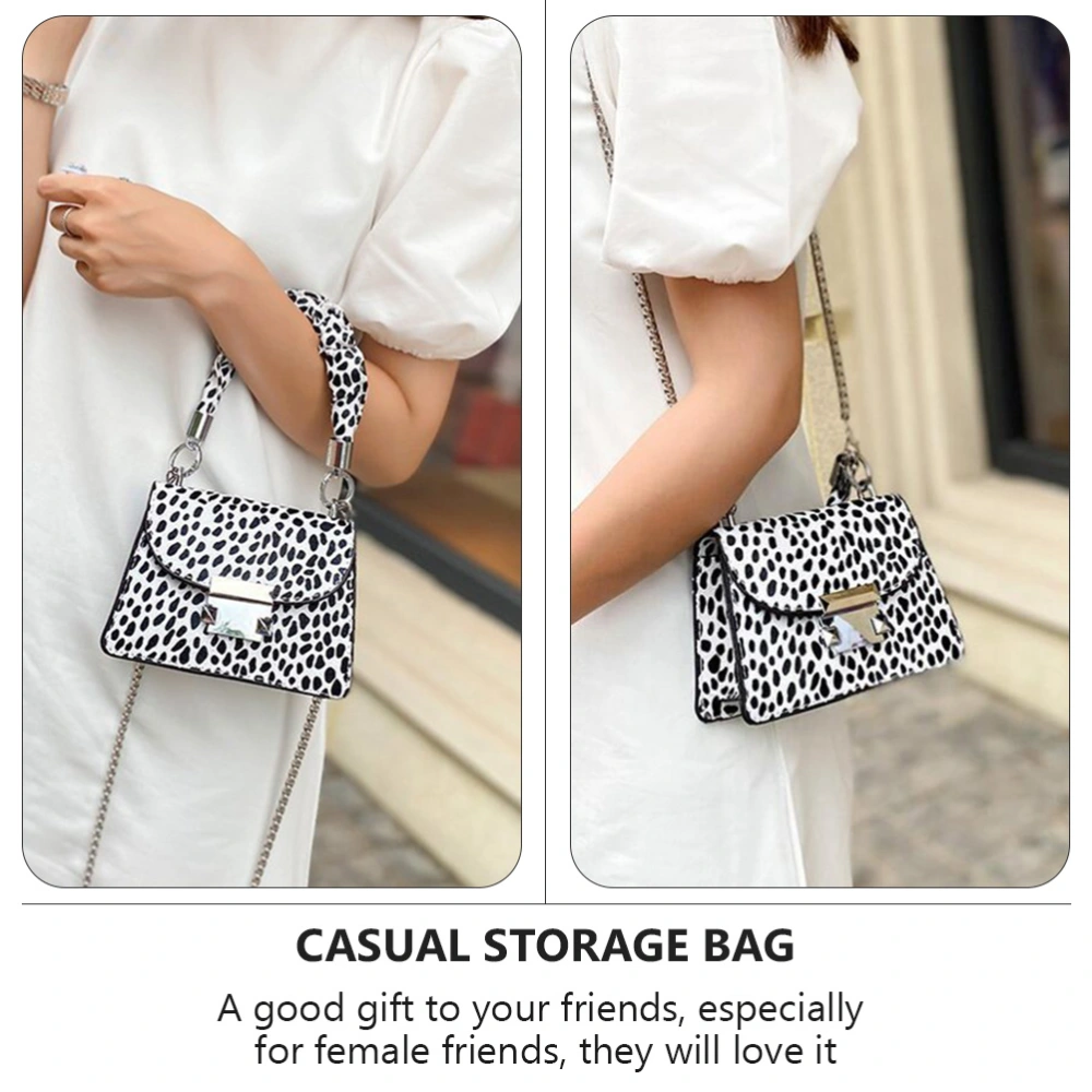 1pc Portable Crossbody Bag Shoulder Bag Messenger Leopard Printing Shoulder  Bag