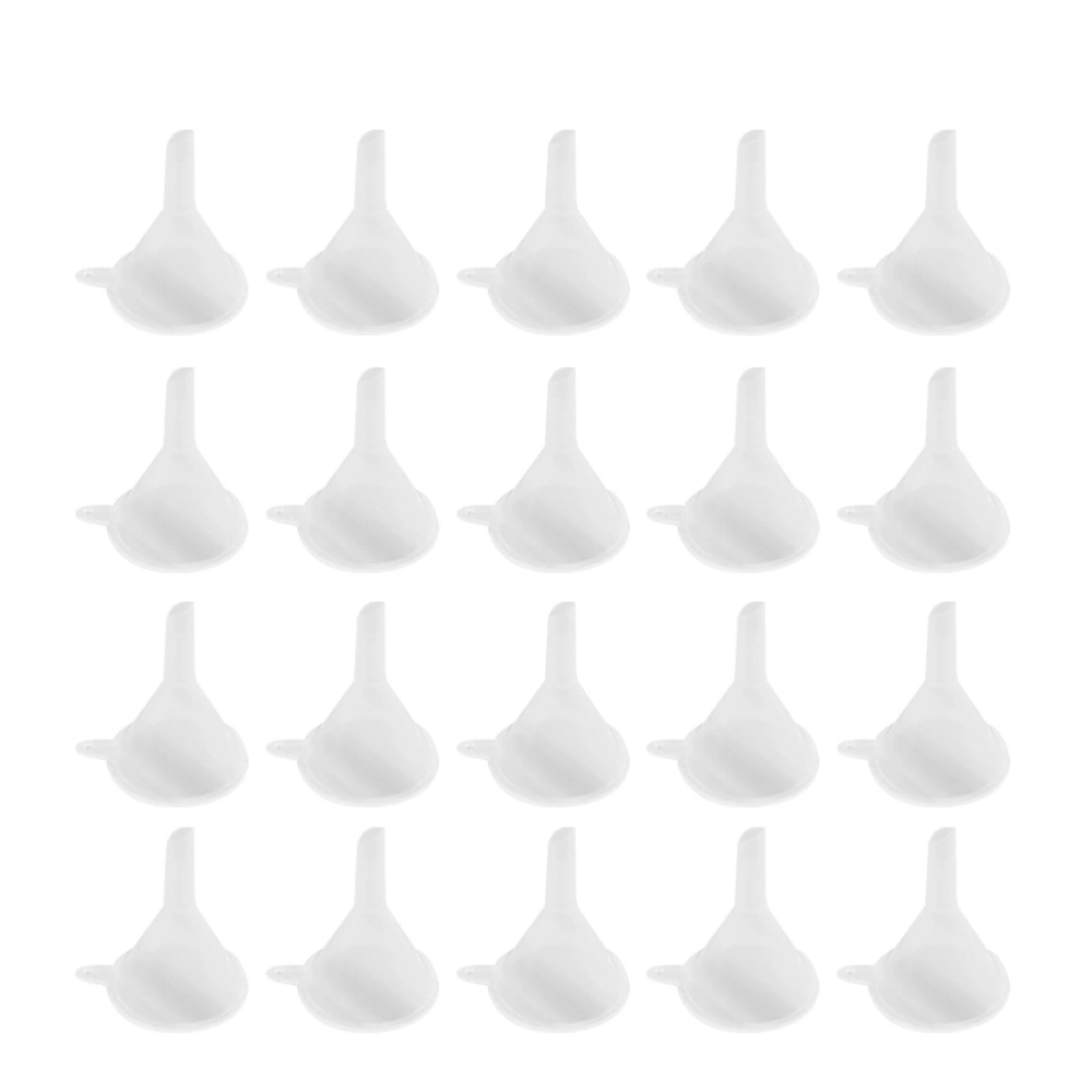 50Pcs Plastic Funnels Miniature Liquid Divid Funnels Separating Liquid Funnel Resistant Hopper for Home (Small)