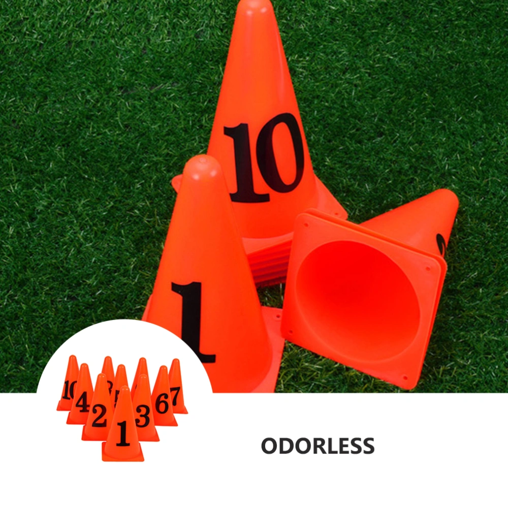 10 Pcs Marker Cones Sign Barrel Durable Football Marker Obstacle