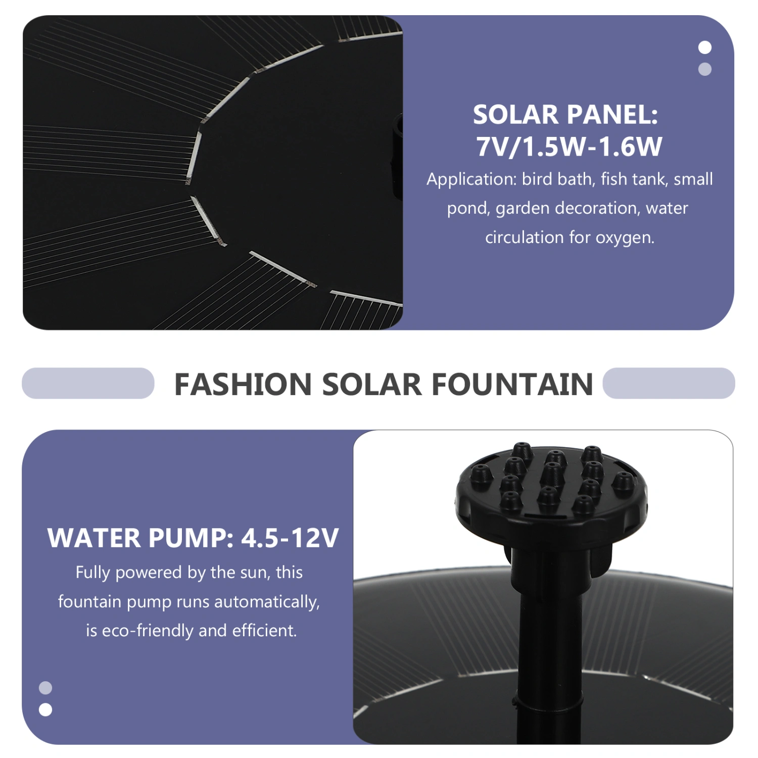 Outdoor Solar Fountain Mini Solar Fountain Garden Floating Solar Fountain Garden Fountain Tools