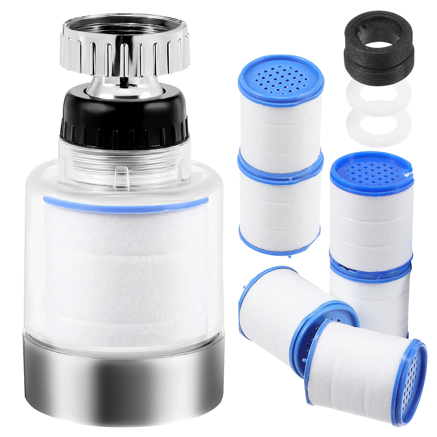 1 Set Bathroom Sink Water Filter Kitchen Tap Filtration Cotton Faucet Water Filter Purifier