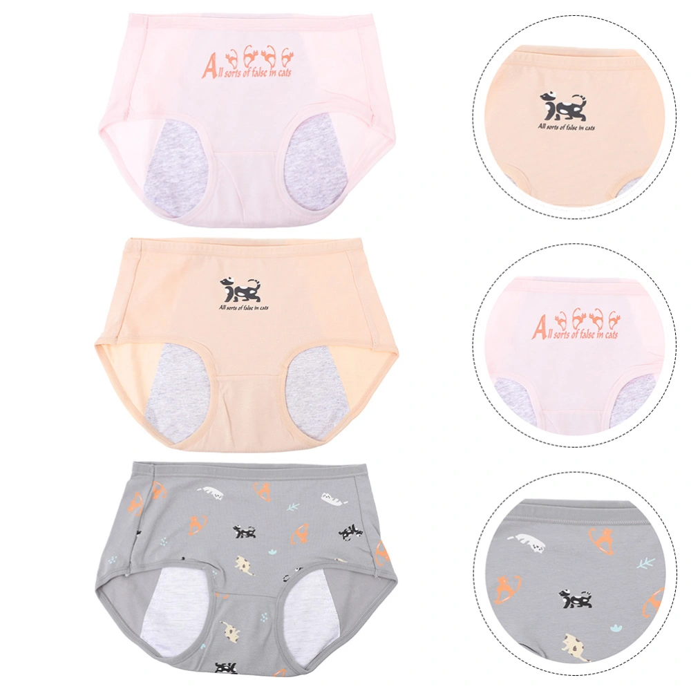 3Pcs Menstrual Period Underpants Women Period Panties Girl Period Underwear