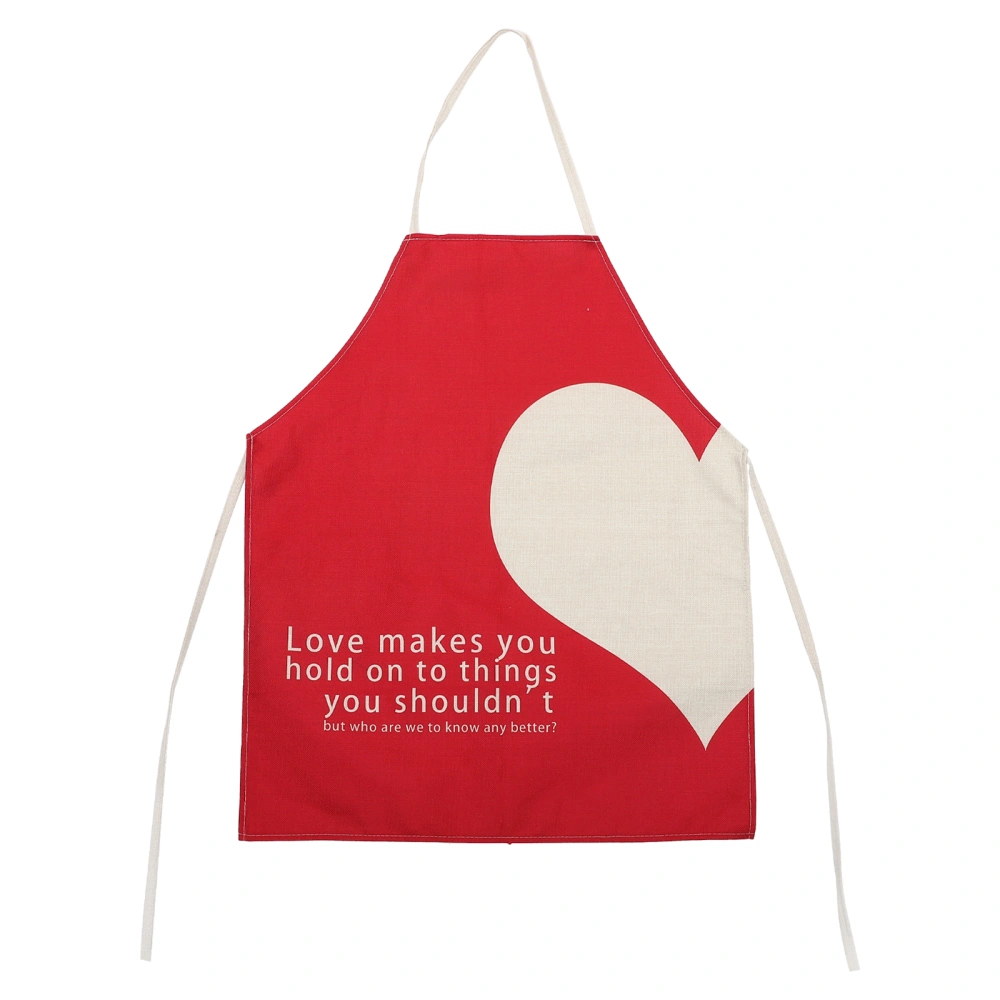  Household Apron Waterproof Heart Apron Serving Apron Kitchen Cleaning Apron